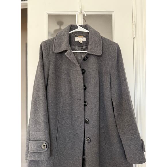 Vintage Preston & York Women's Gray Wool Blend Coat size 8 - Picture 2 of 8